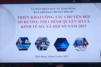 UBND xã Tịnh Đông tổ chức Hội nghị tuyên truyền về chuyển đổi số; tuyên truyền, hướng dẫn cách sử dụng bình chữa cháy khi có đám cháy.
